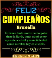 GIF Frases de Cumpleaños Brunella